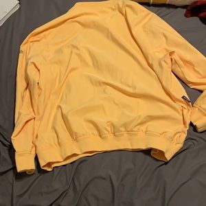 Selling a bright yellow XL Ashworth windbreaker